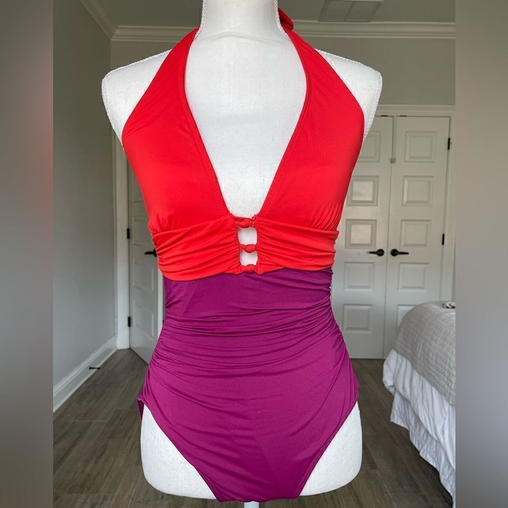 Ralph Lauren Color Block One Piece 8 - Picture 2 of 8
